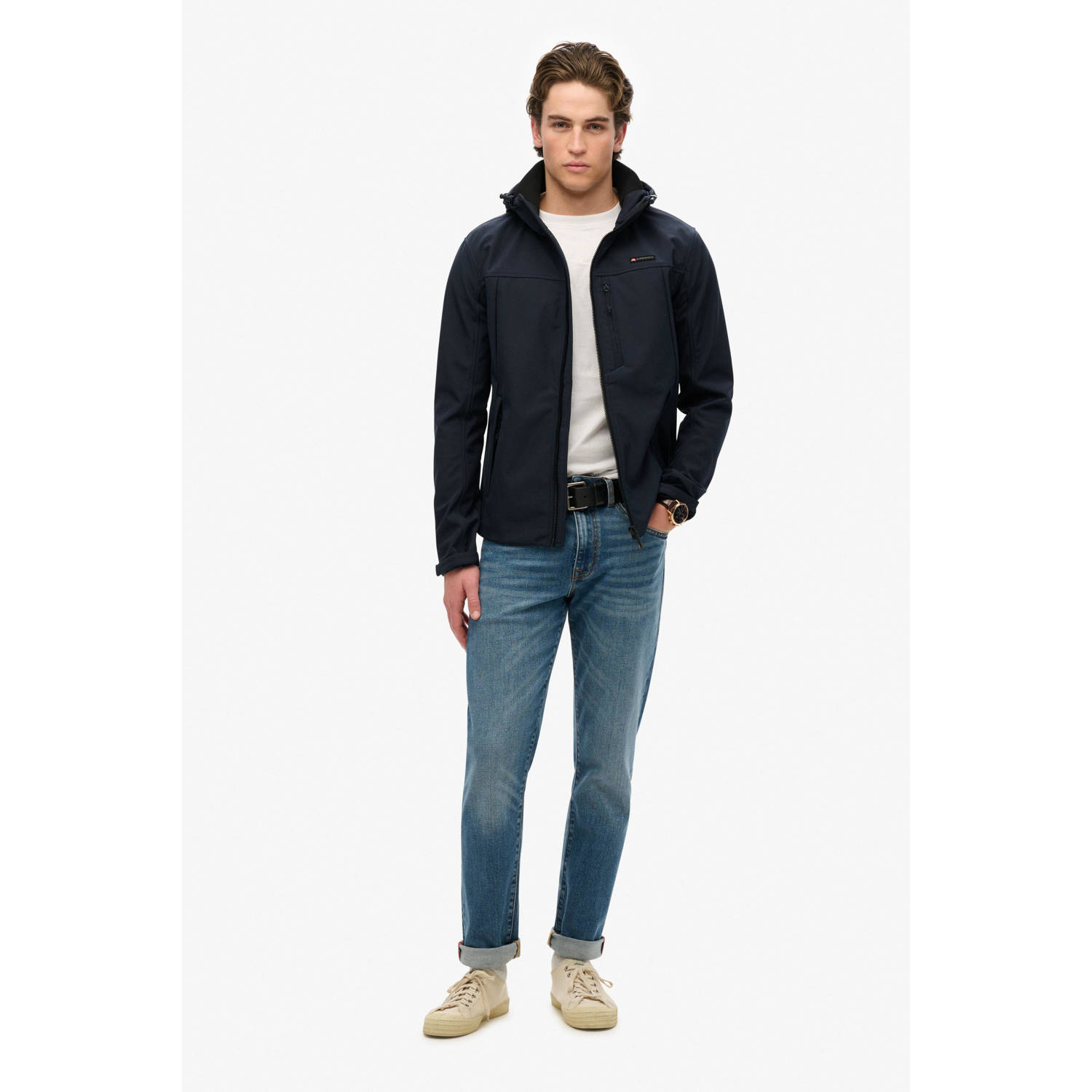 Superdry softshell jas donkerblauw