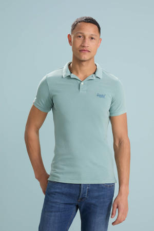 regular polo grijsblauw