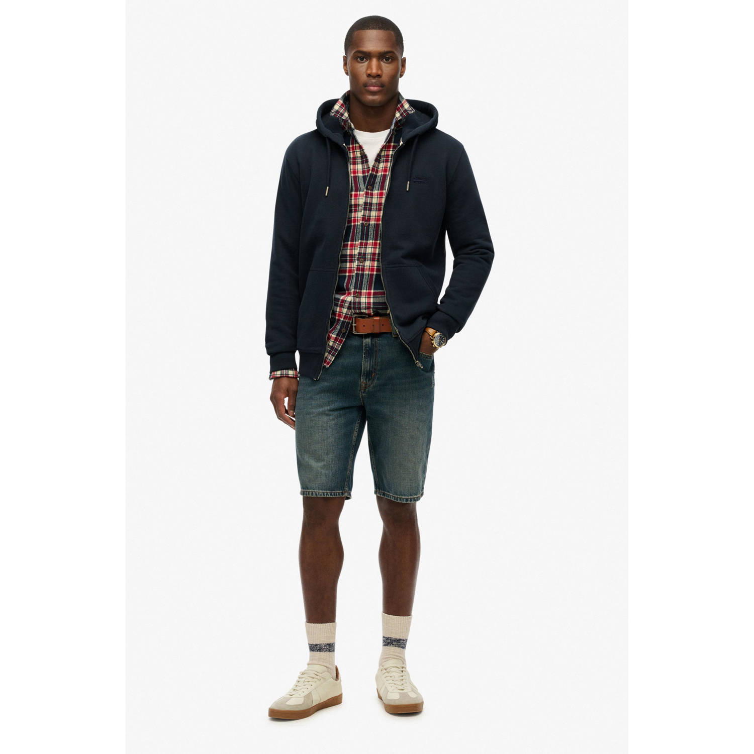 Superdry sweatvest donkerblauw