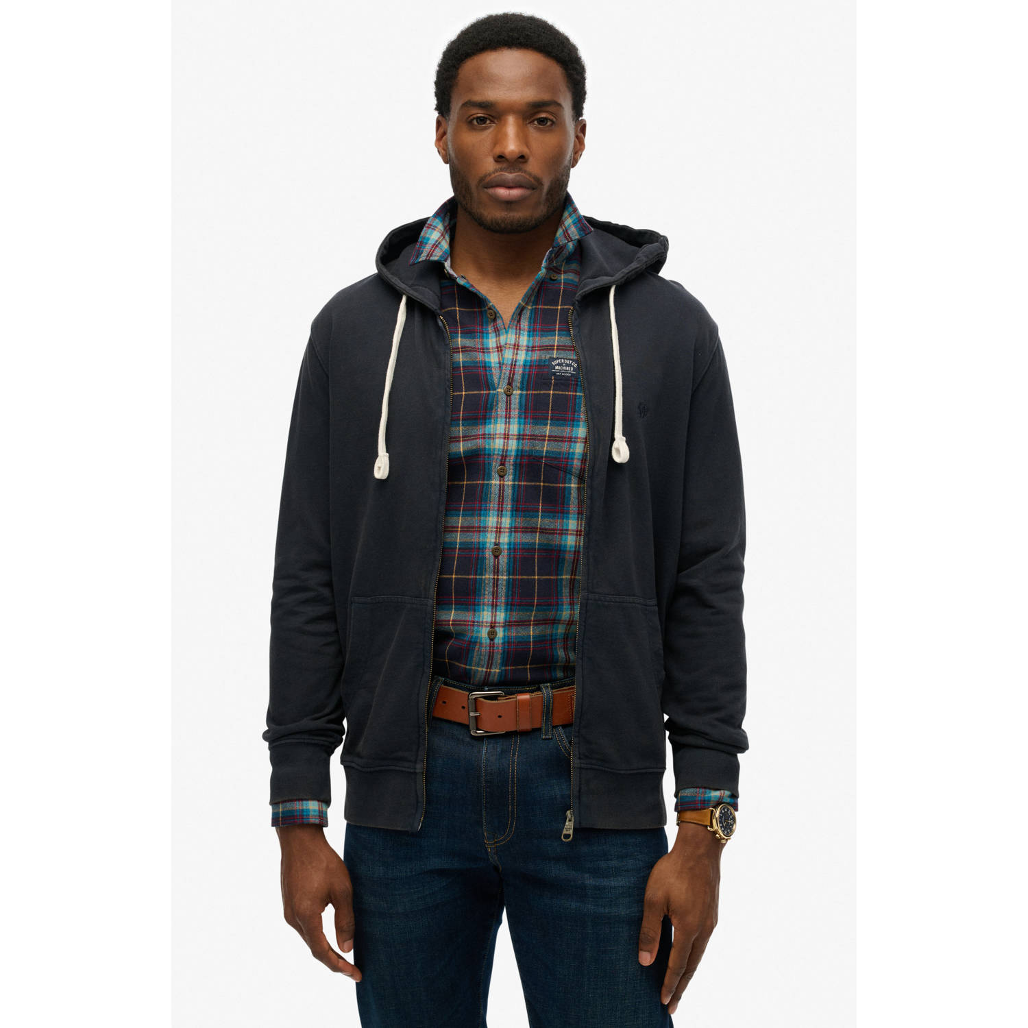 Superdry Sweater Sweatshirt à capuche zippé classique Essential