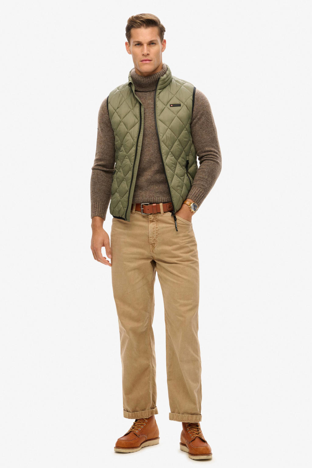 Superdry bodywarmer olijfgroen