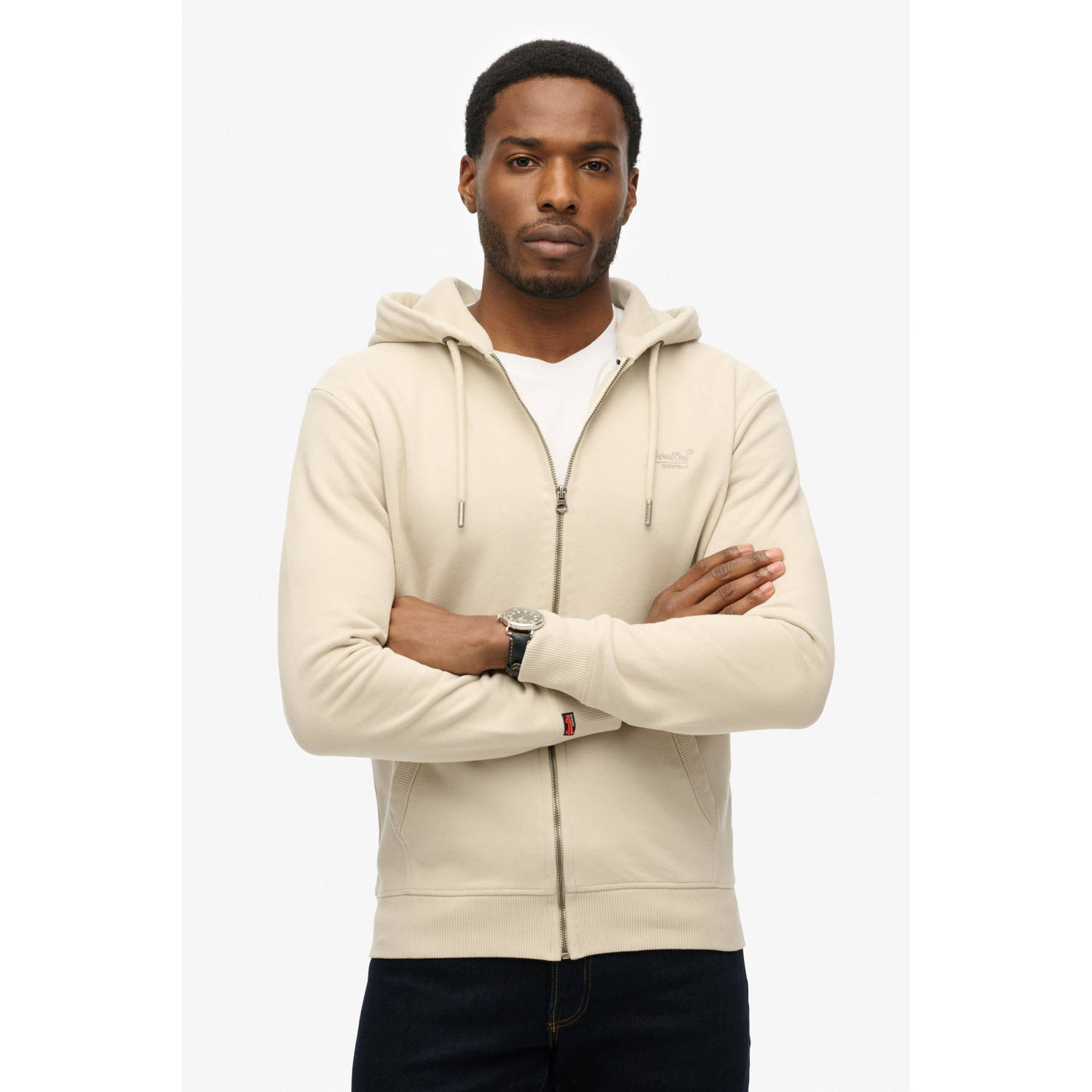 Superdry Sweater Sweatshirt à capuche zippé Logo Essential