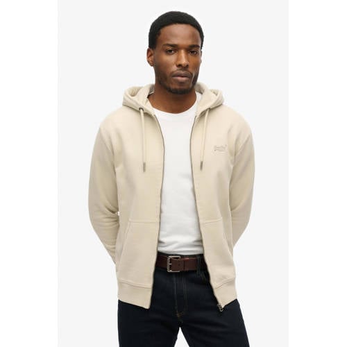 Superdry sweatvest beige afbeelding