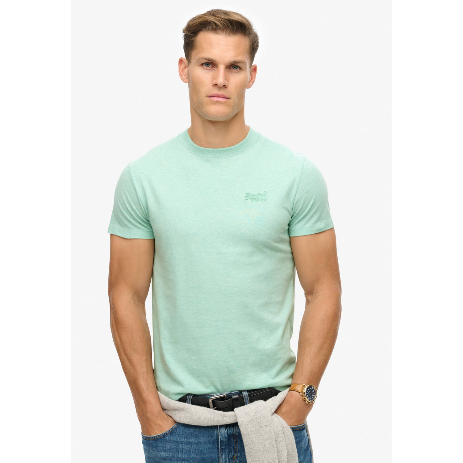 Superdry t-shirt mintgroen