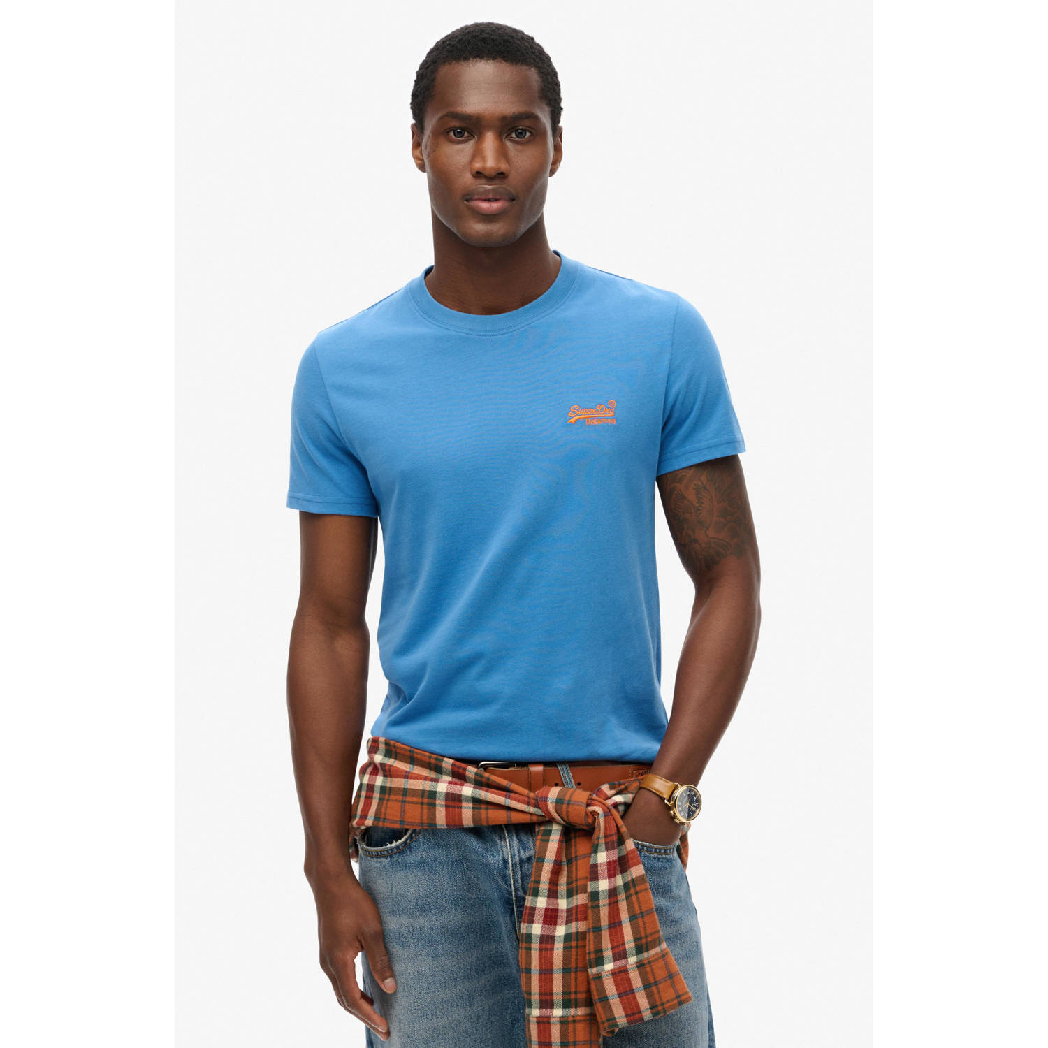 Superdry Shirt met ronde hals ESSENTIAL LOGO EMB TEE
