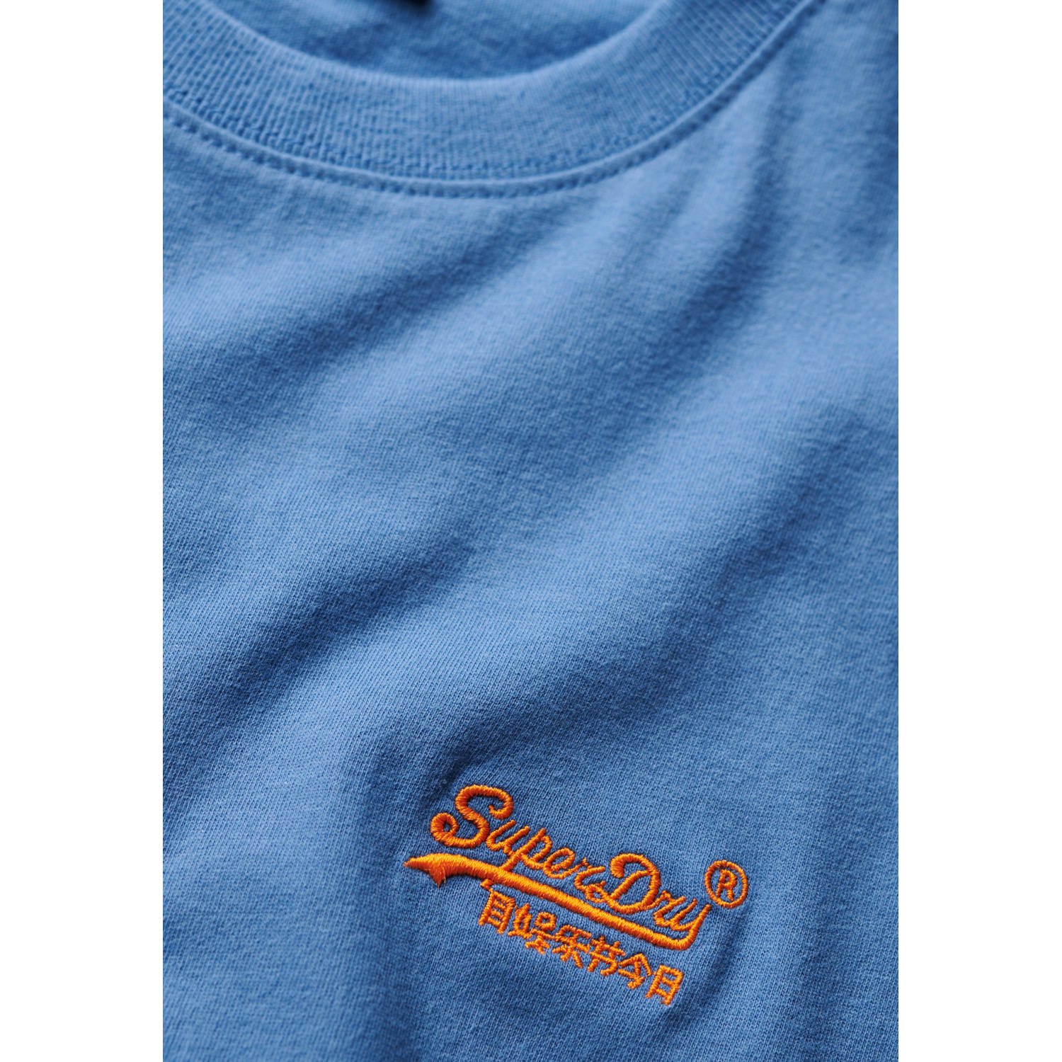Superdry slim fit t-shirt blauw
