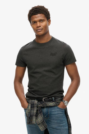 slim fit t-shirt antraciet