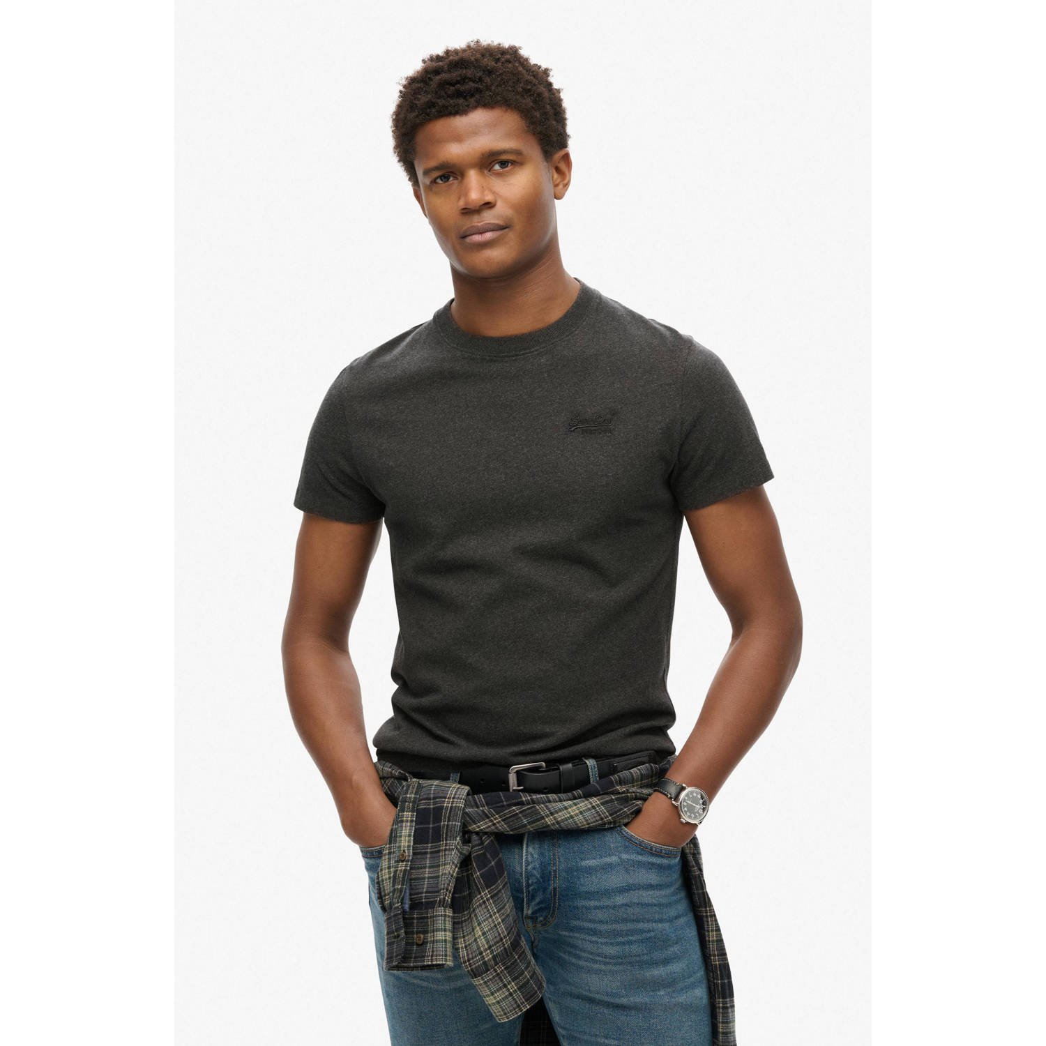 Superdry t-shirt antraciet