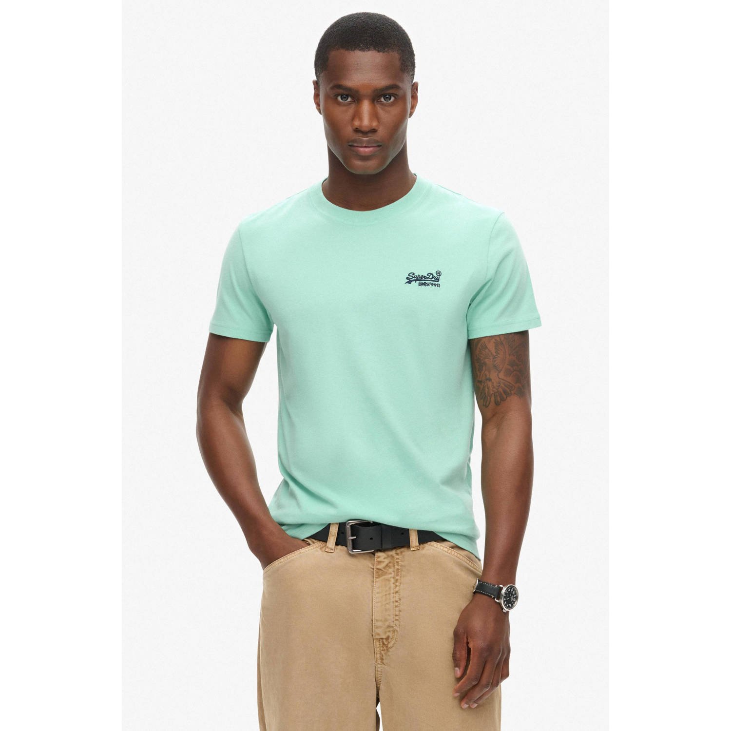 Superdry Shirt met ronde hals ESSENTIAL LOGO EMB TEE