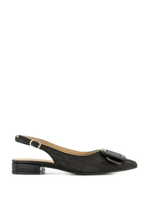 slingback loafers zwart