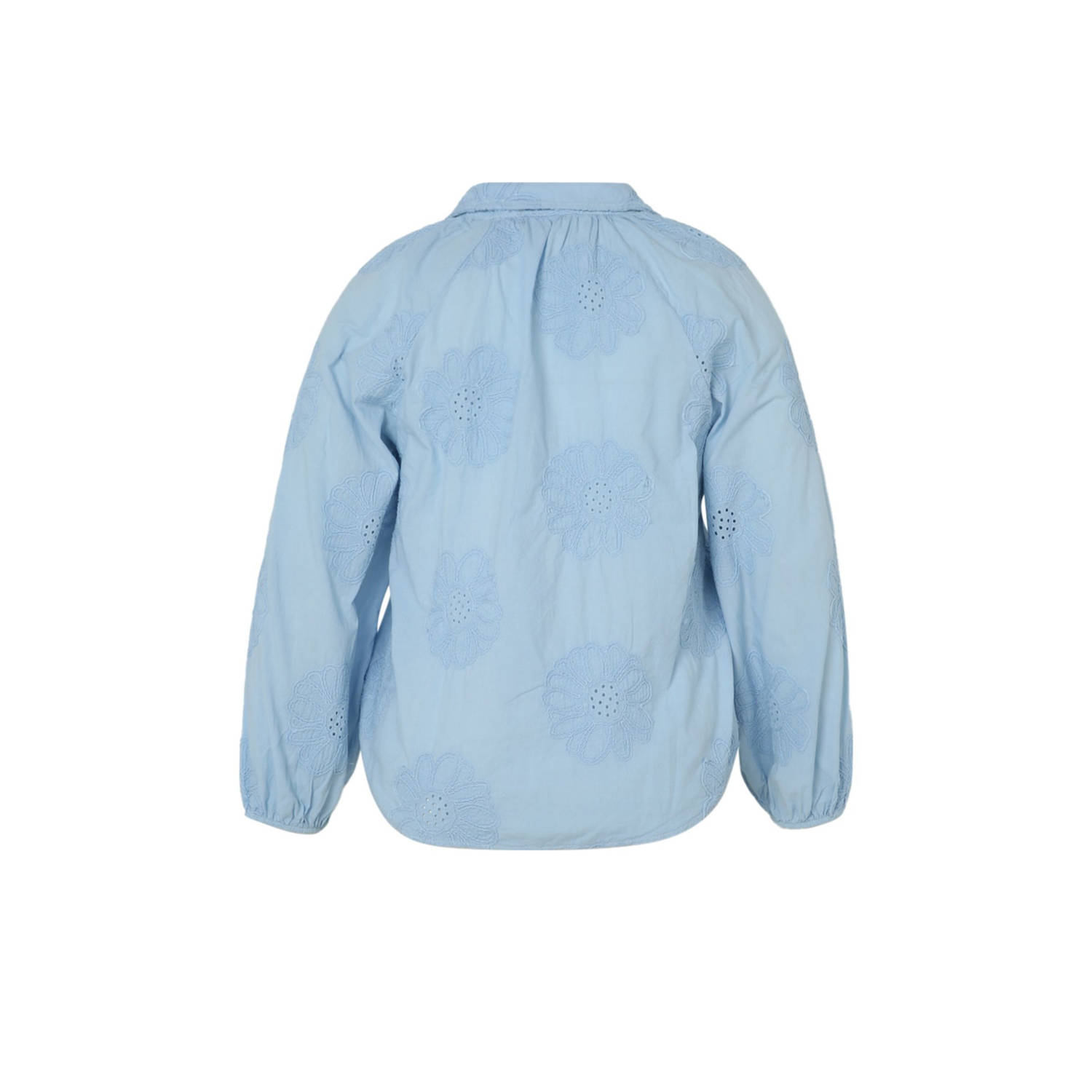Paprika blousetop lichtblauw broderie