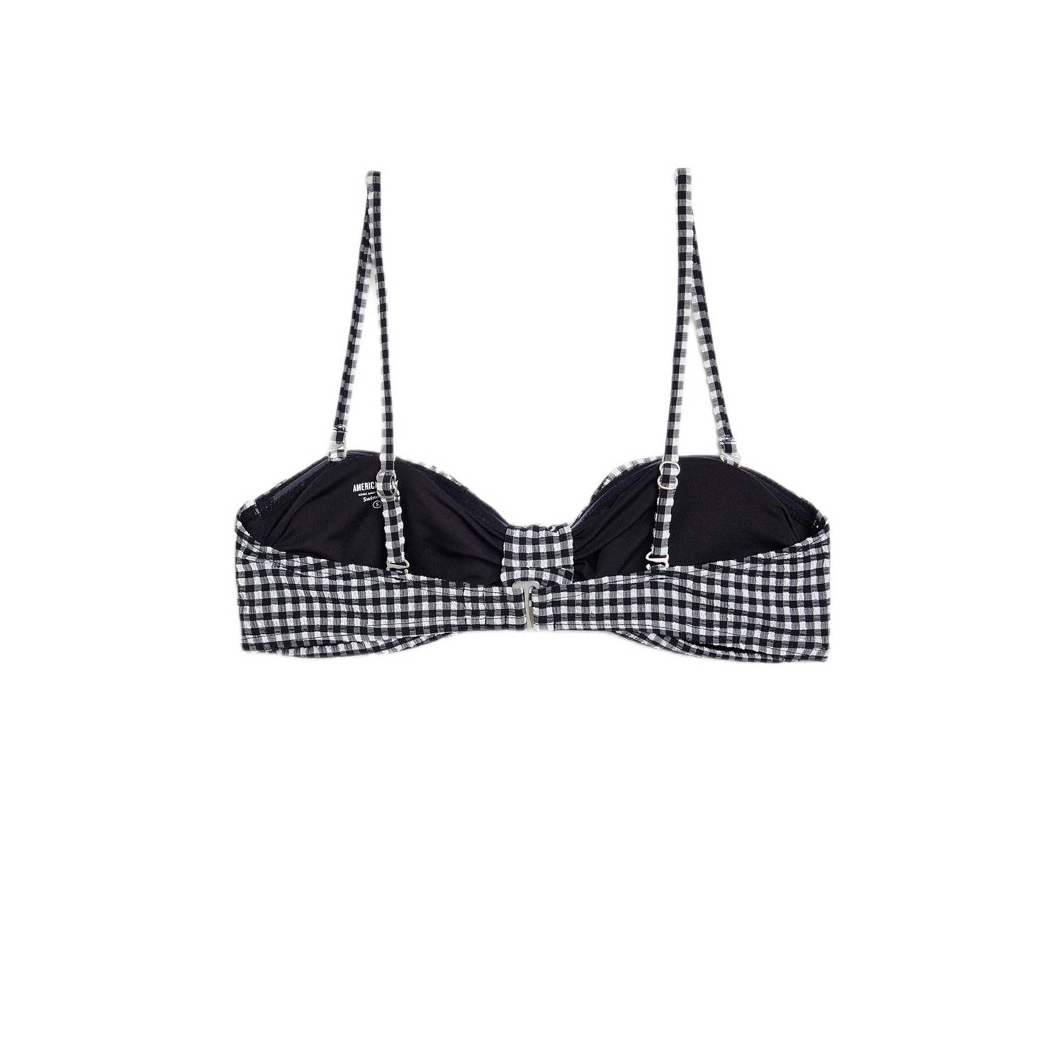 America Today voorgevormde strapless beugel bikinitop Allison zwart wit
