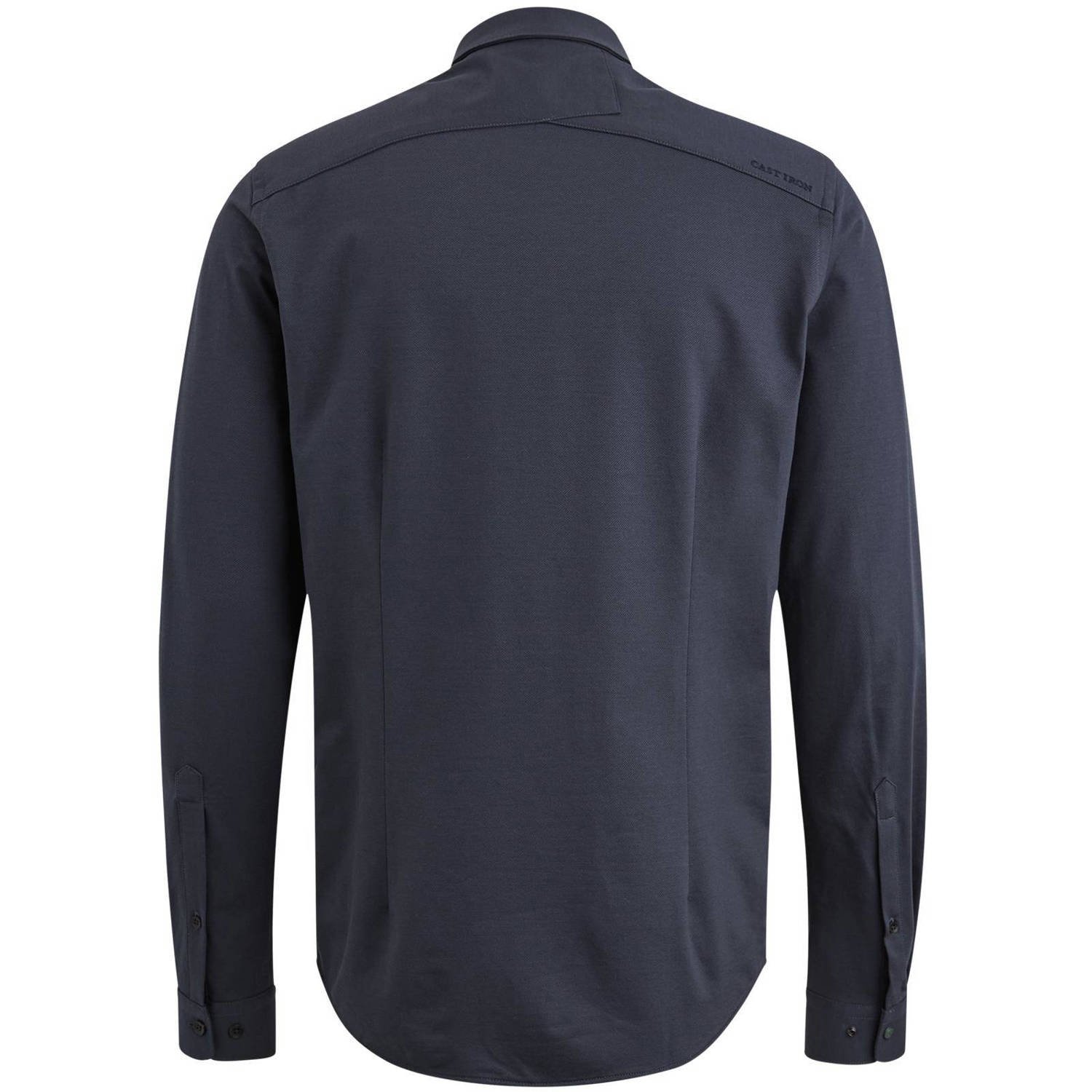 Cast Iron casual overhemd donkerblauw
