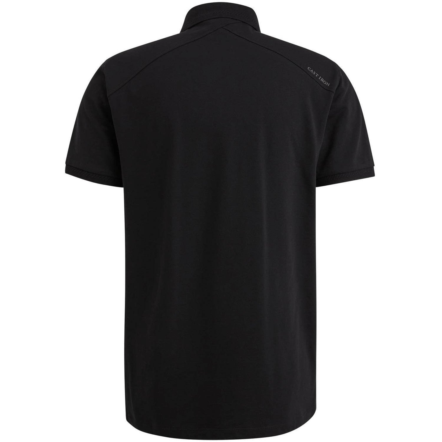 Cast Iron slim polo zwart
