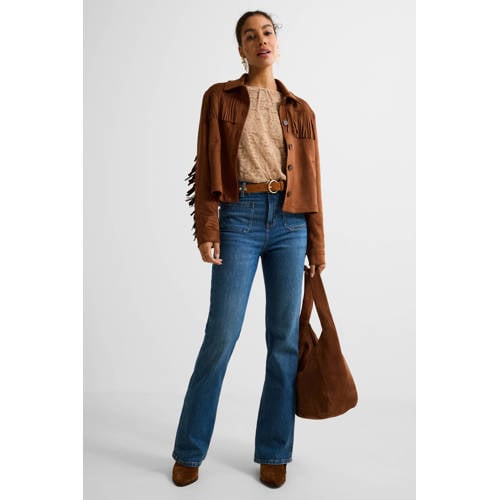 Ruby high waist flared jeans donkerblauw afbeelding