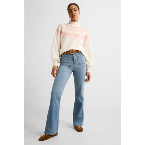 Ruby high waist flared jeans lichtblauw afbeelding