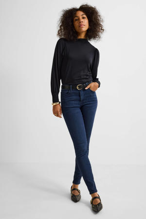 mid rise skinny jeans donkerblauw
