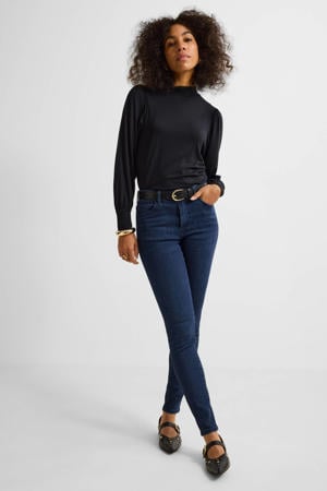 mid rise skinny jeans donkerblauw