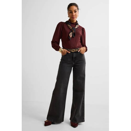 Ruby high waist super wide leg jeans black afbeelding