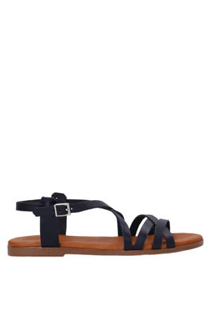 leren sandalen zwart