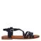 Manfield leren sandalen zwart