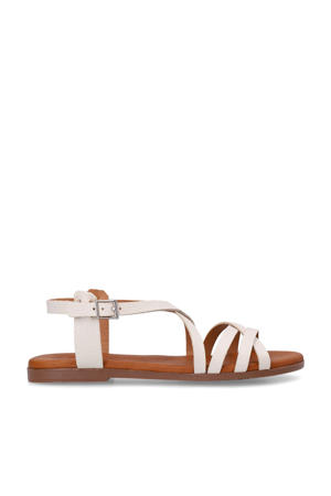 leren sandalen wit