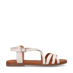leren sandalen wit