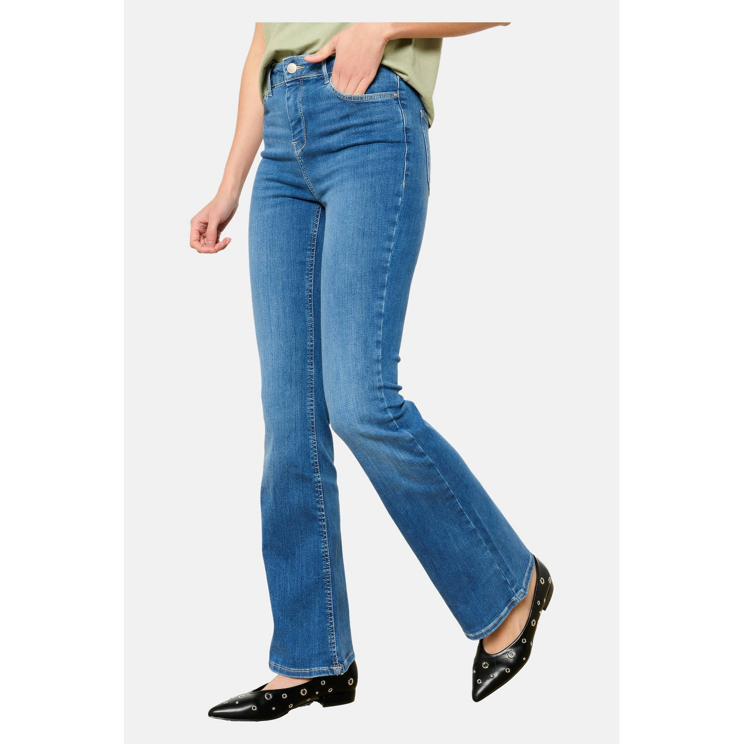 LOLALIZA flared jeans medium blue denim