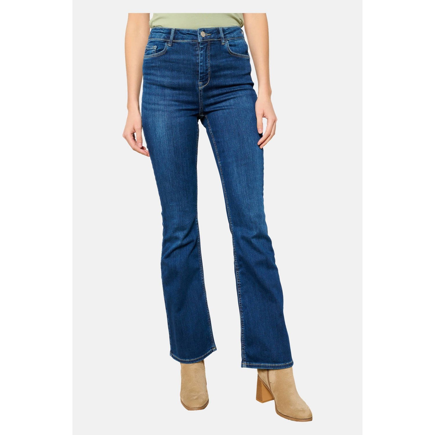 LOLALIZA flared jeans dark blue denim