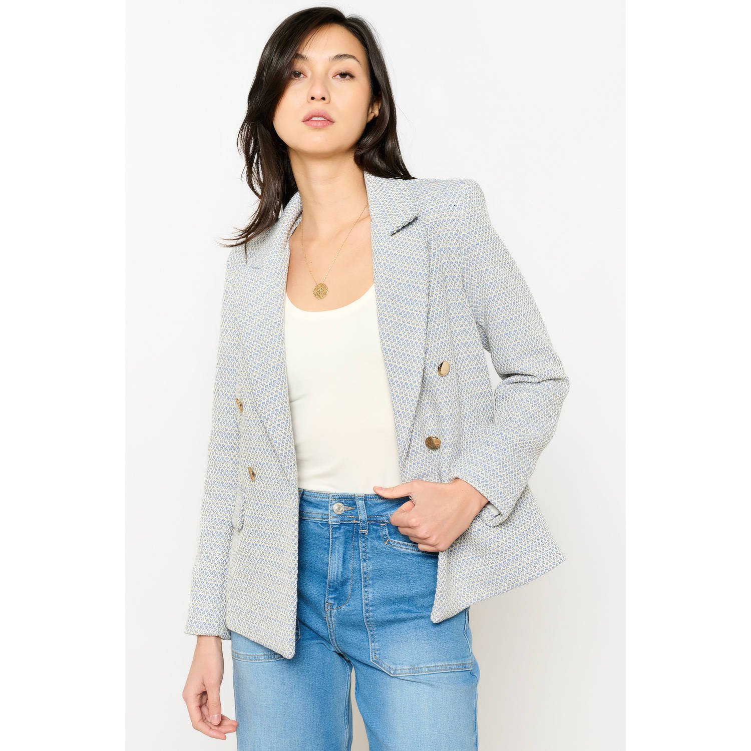 LOLALIZA regular blazer lichtblauw