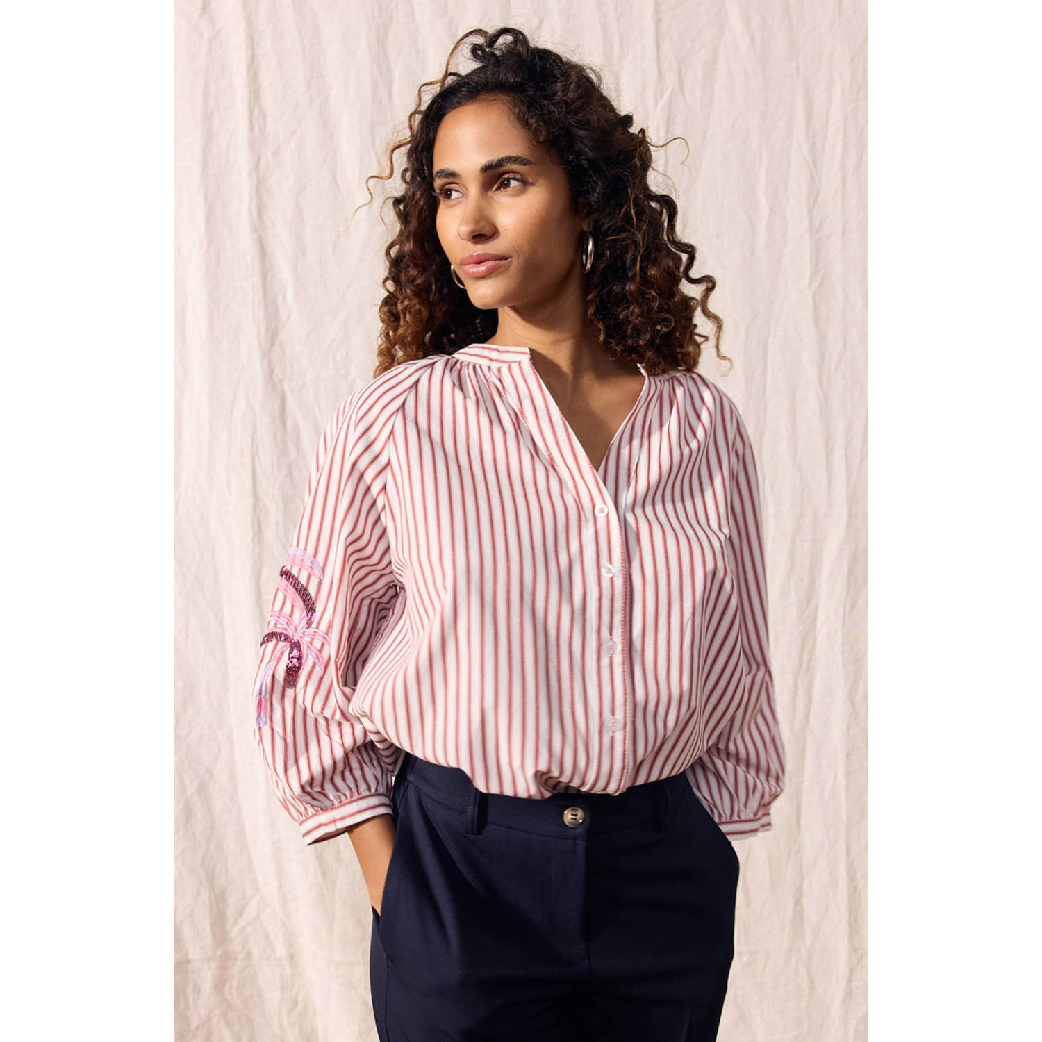 LOLALIZA blouse donkerrood