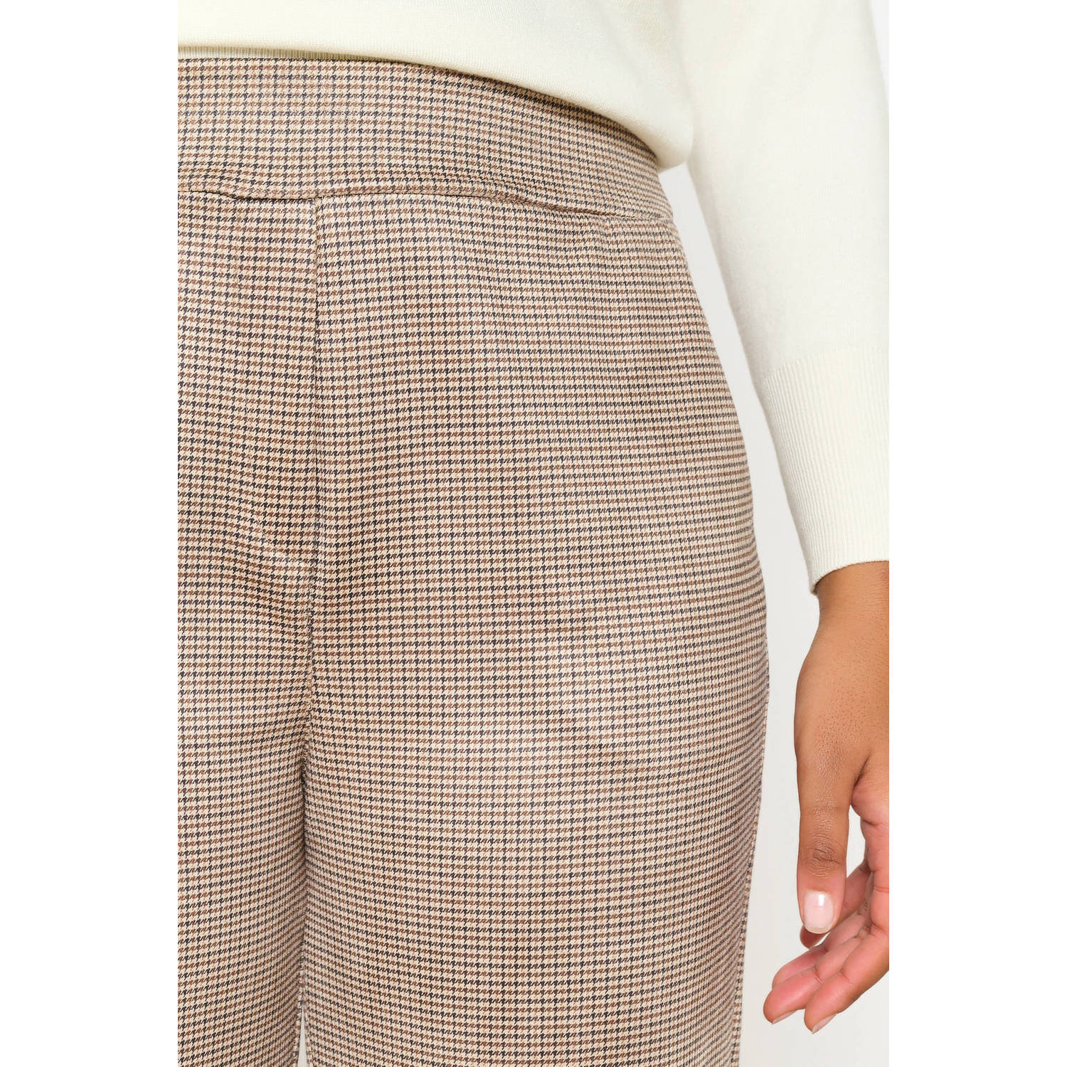 LOLALIZA straight regular waist casual broek beige