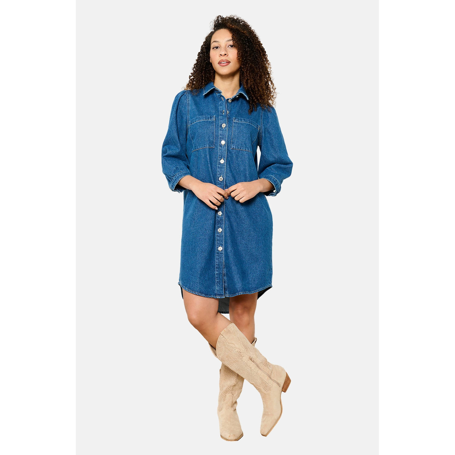 LOLALIZA spijkerjurk medium blue denim