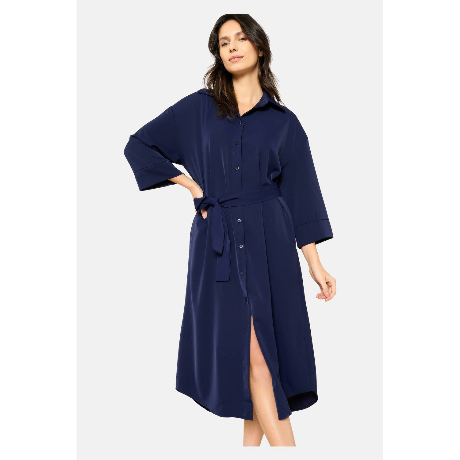 LOLALIZA blousejurk donkerblauw