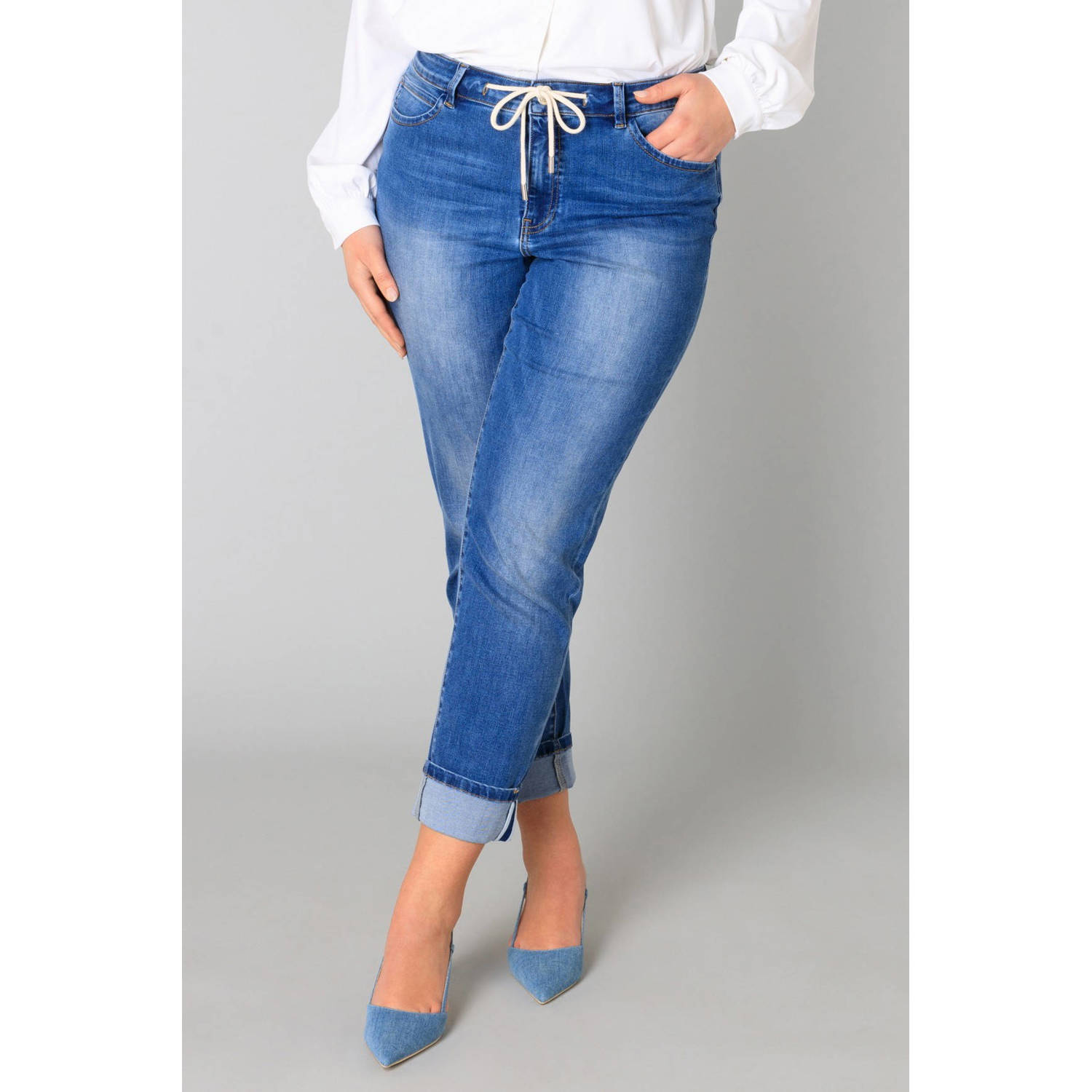 Yesta slim fit jeans medium blue denim