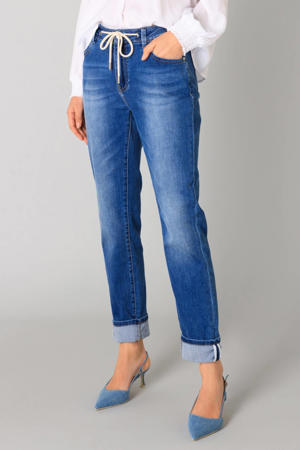 regular waist slim fit jeans medium blue denim