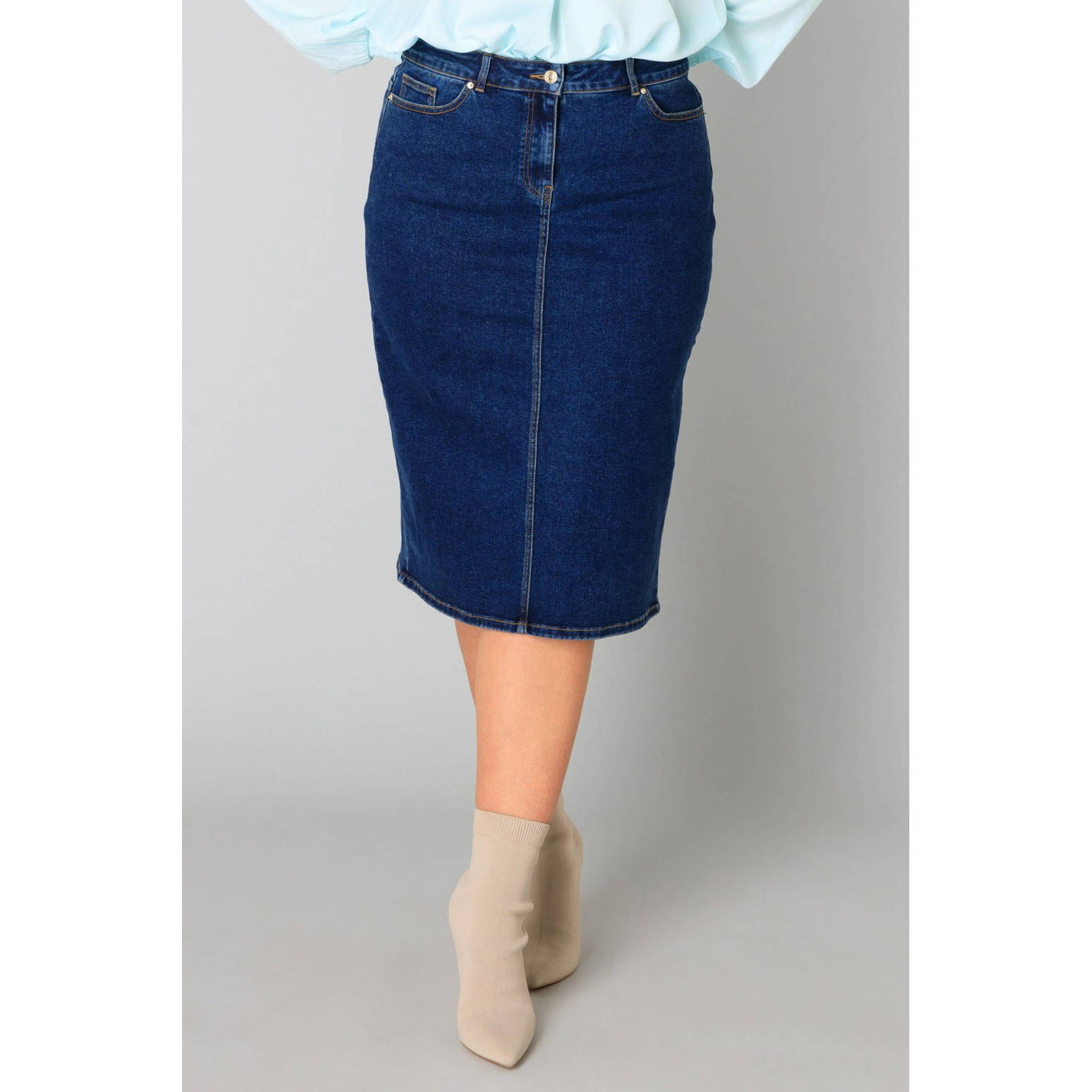 Yesta spijkerrok dark blue denim