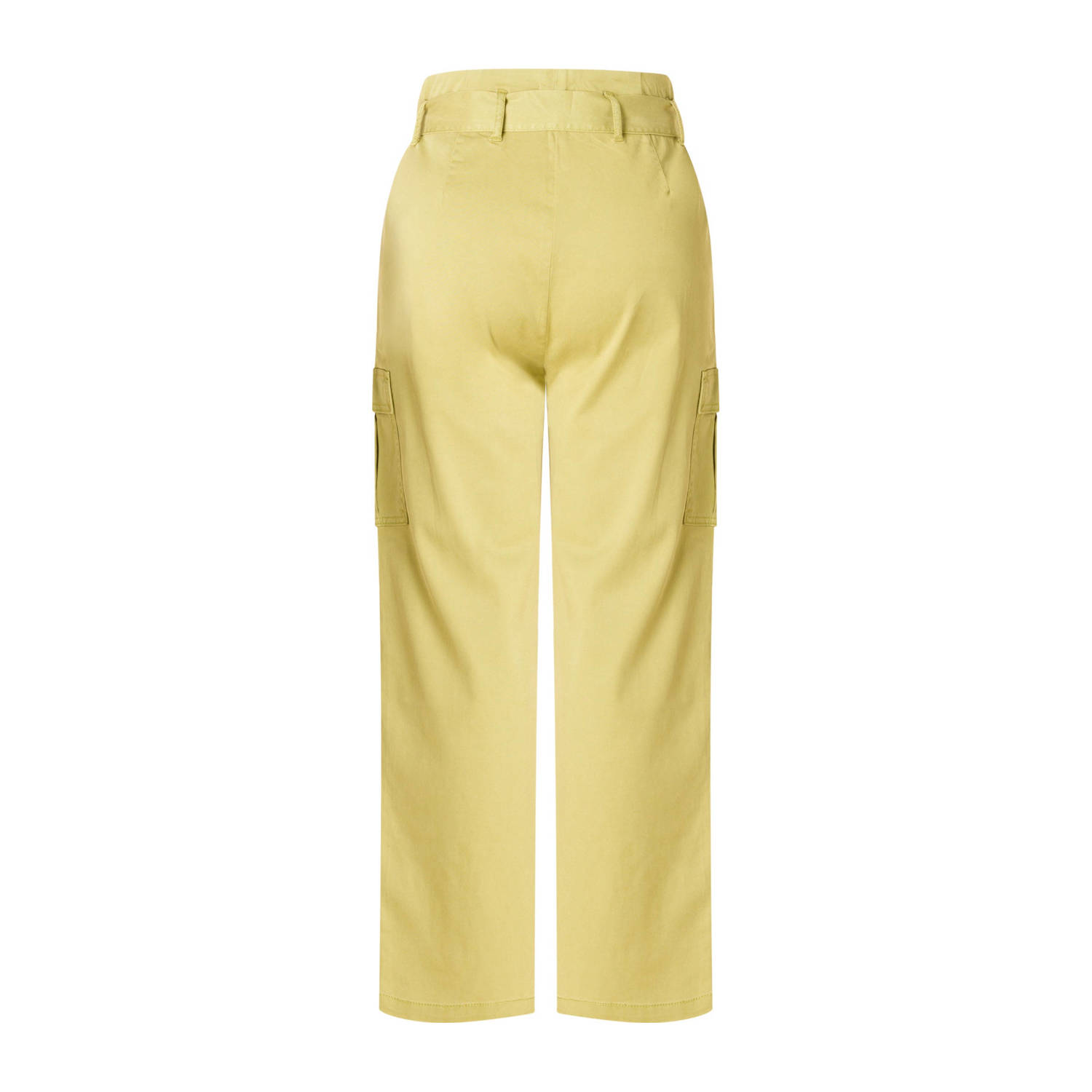 Yesta regular waist broek limegroen