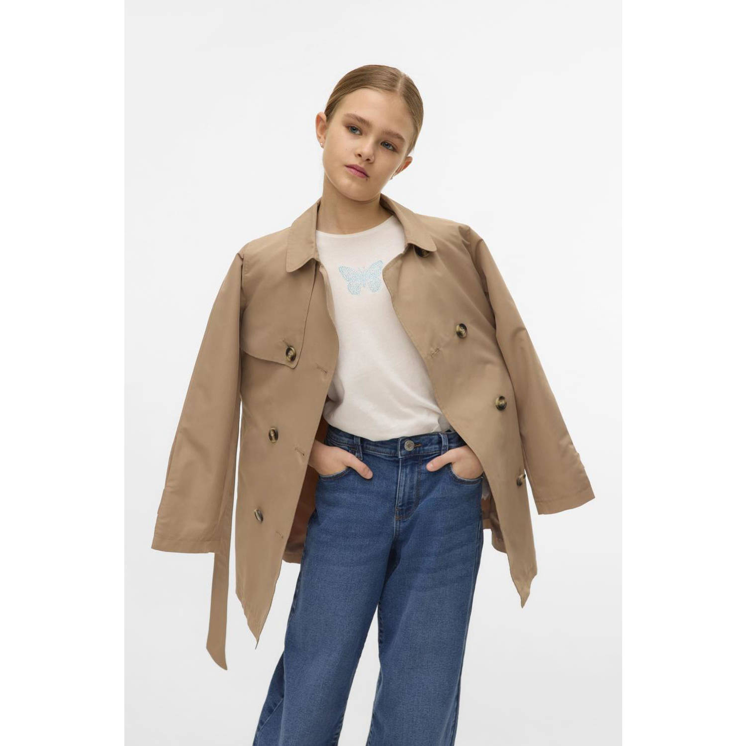 VERO MODA GIRL trenchcoat zand