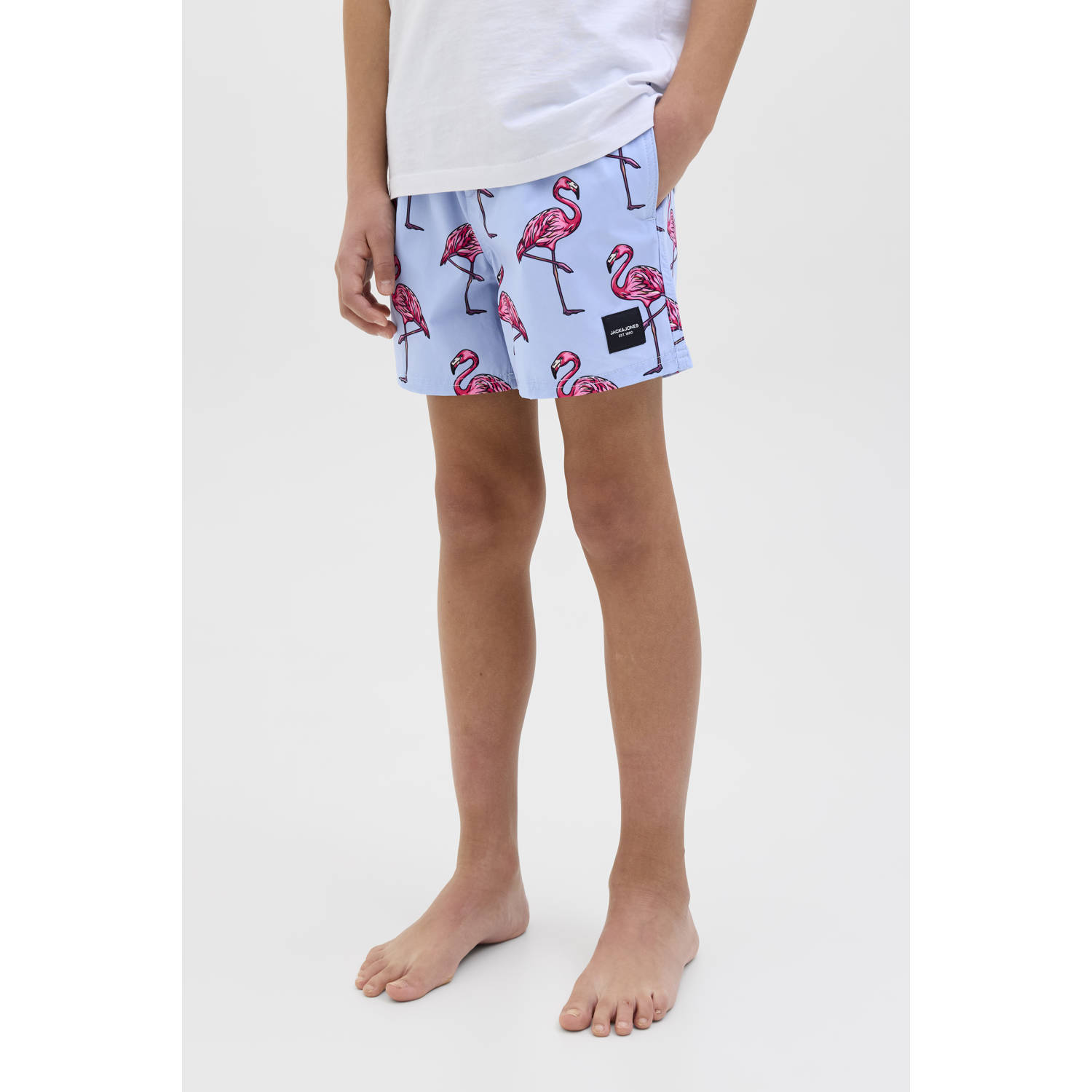 JACK & JONES JUNIOR zwemshort JPSTMAUI lichtblauw roze