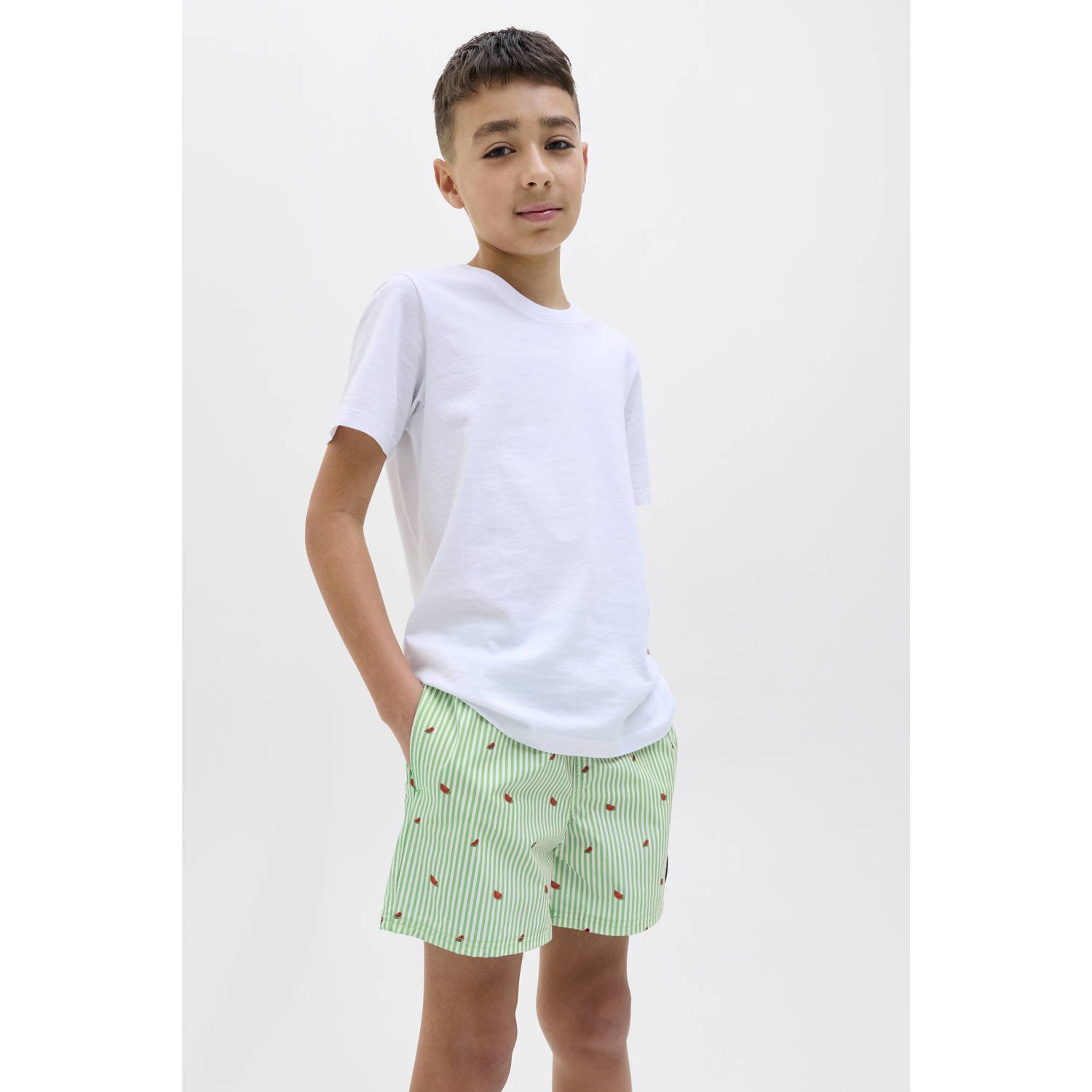 JACK & JONES JUNIOR zwemshort groen rood