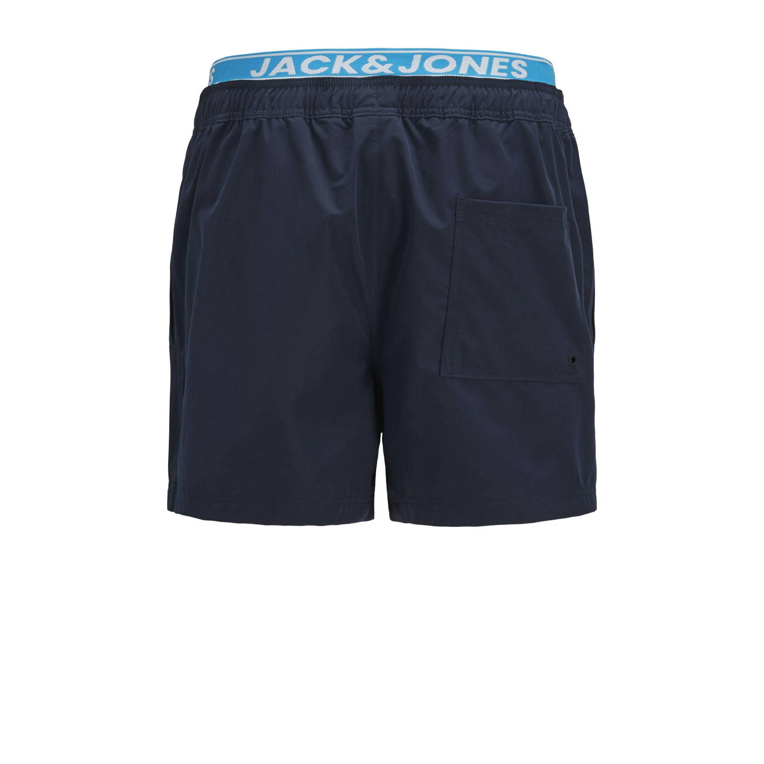 JACK & JONES JUNIOR zwemshort donkerblauw lichtblauw