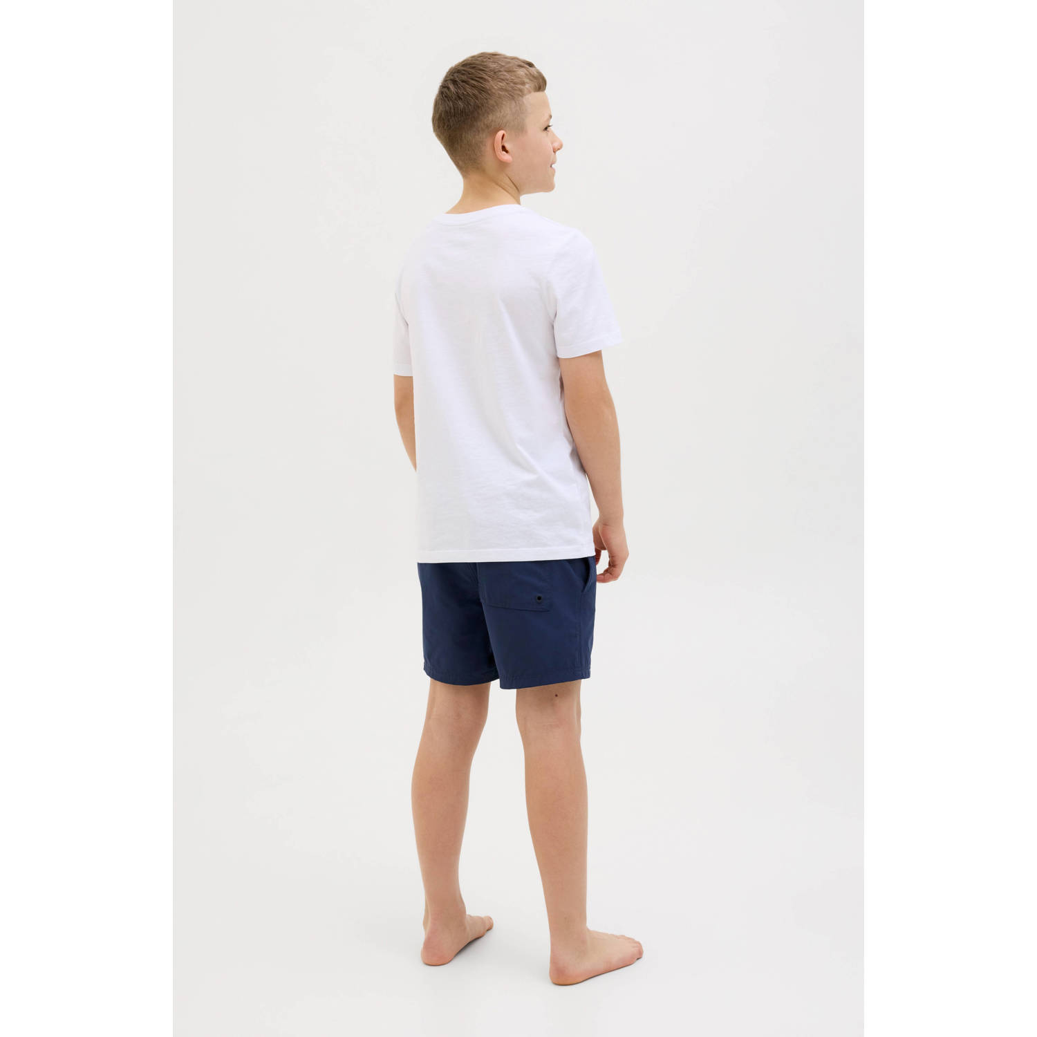 JACK & JONES JUNIOR zwemshort donkerblauw lichtblauw