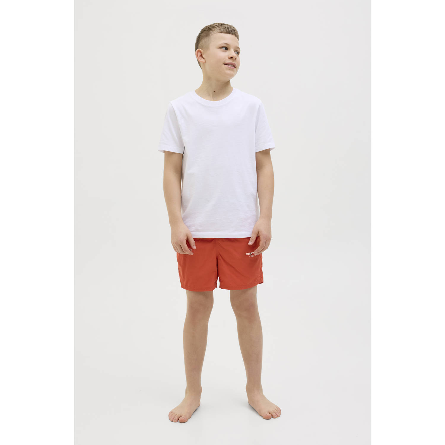 JACK & JONES JUNIOR zwemshort koraaloranje