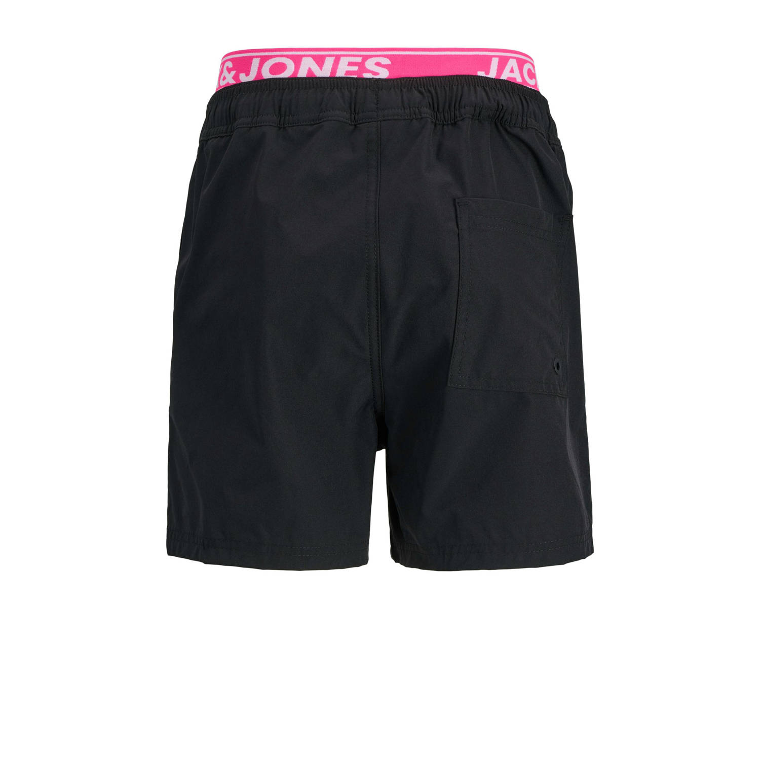 JACK & JONES JUNIOR zwemshort zwart roze