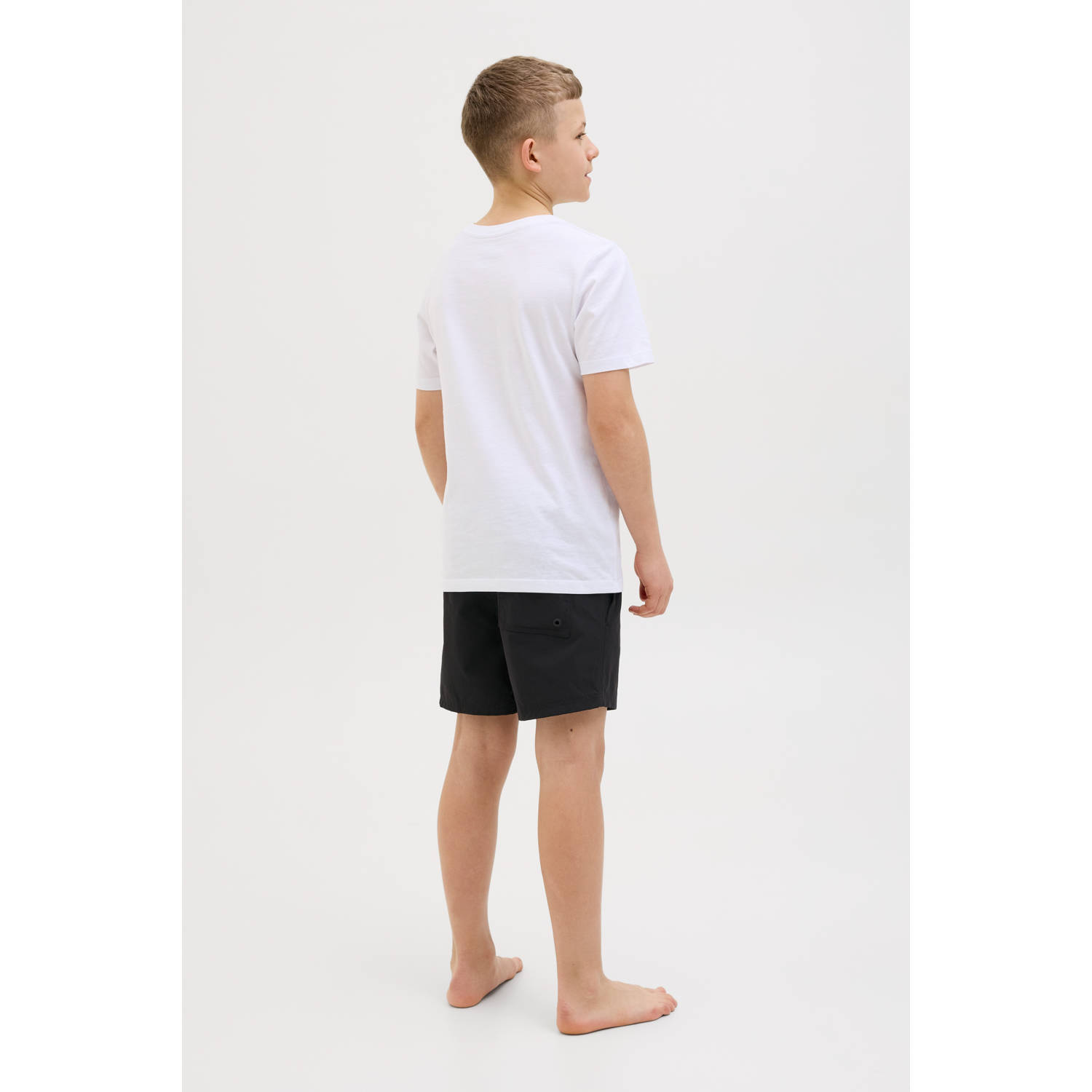 JACK & JONES JUNIOR zwemshort zwart roze