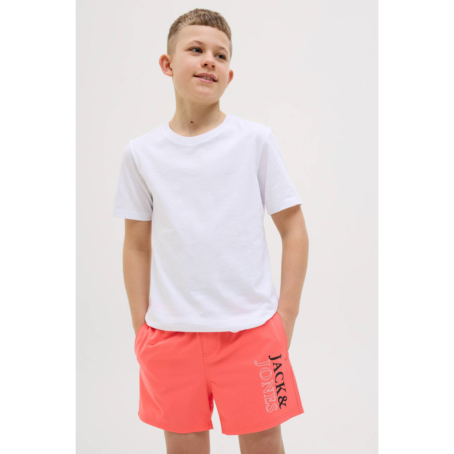 JACK & JONES JUNIOR zwemshort koraaloranje