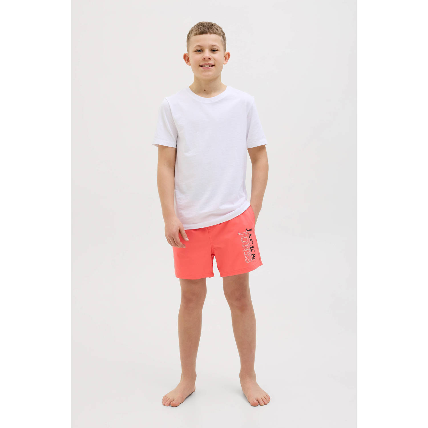 JACK & JONES JUNIOR zwemshort koraaloranje