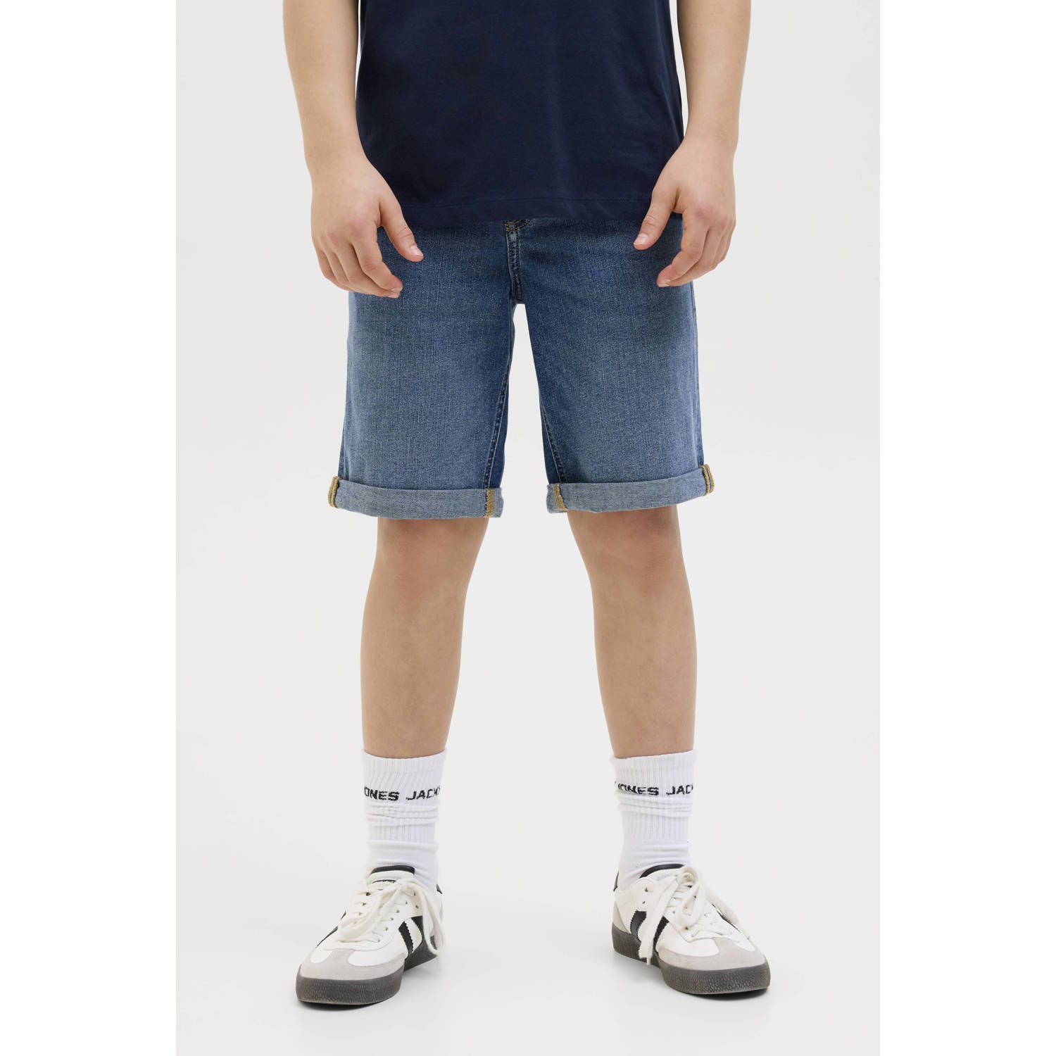 JACK & JONES JUNIOR regular denim short medium blue denim