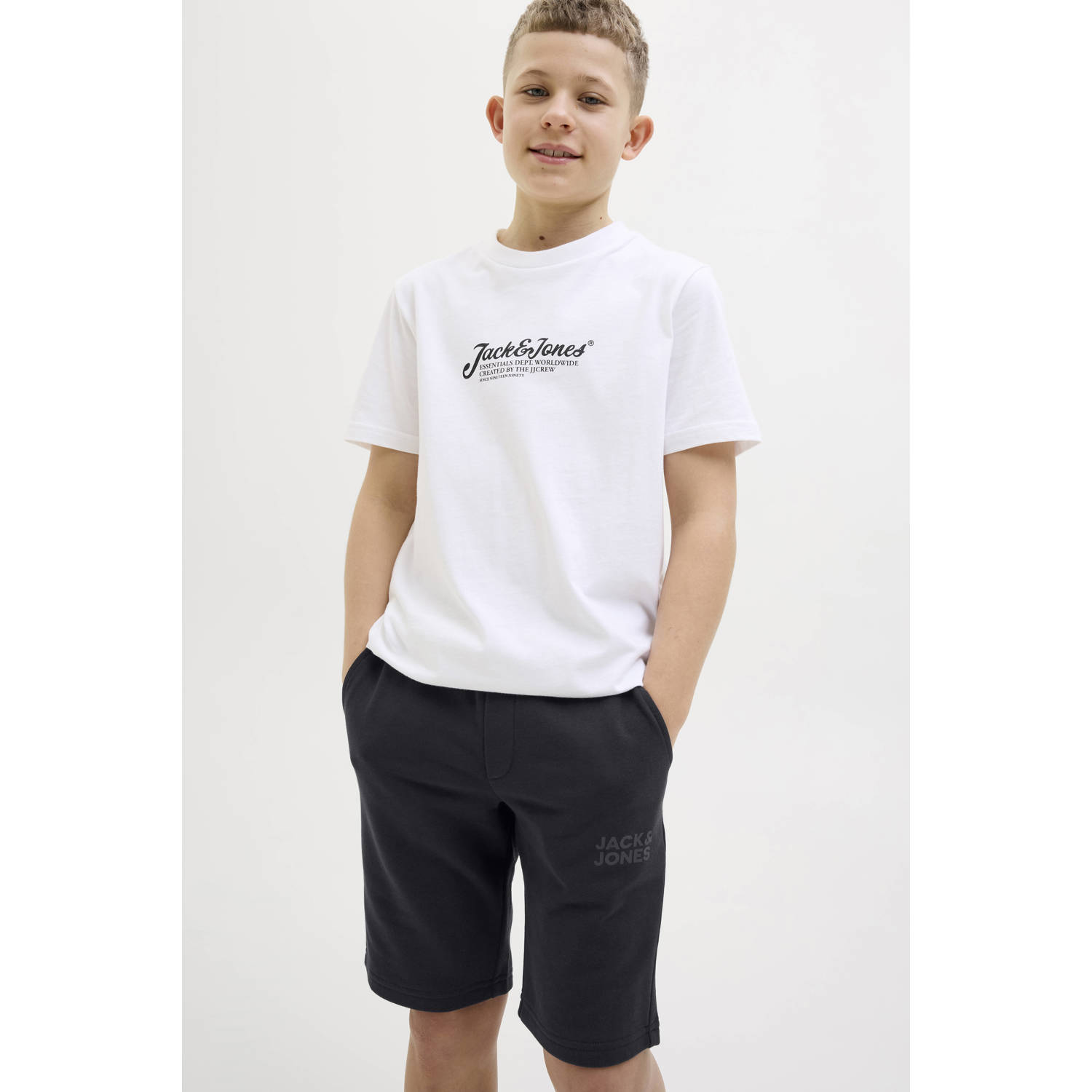 JACK & JONES JUNIOR sweatshort zwart